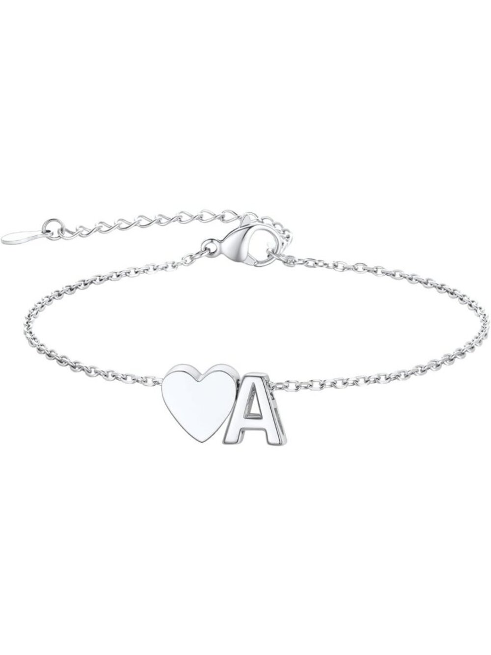 Stylish Waterproof Initial Bracelets for Women - Durable Stainless Steel Chain